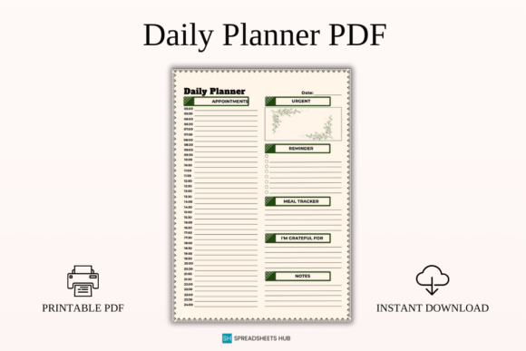 Download Daily Planner PDF Printable Bundle - Premium Resources