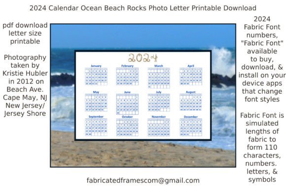Download 2024 Calendar Ocean Beach PDF Printable - Pdf printable Collection