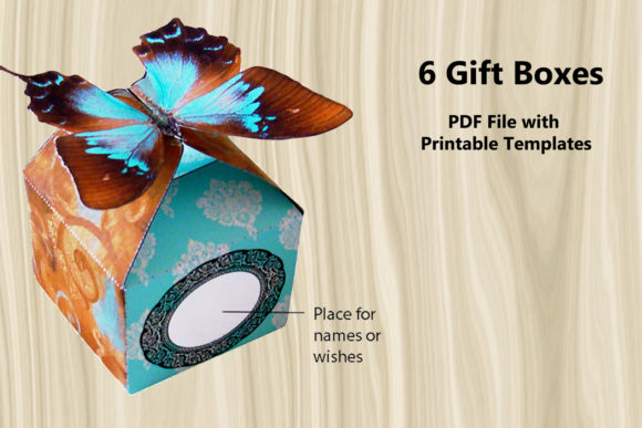 Download 6 Gift Boxes - PDF Printable Patterns - Pdf printable Collection
