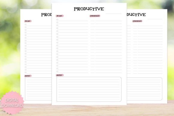 Download Digital Productive Planner PDF Printable - Pdf printable Collection