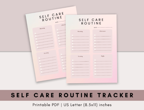 Download Self Care Routine Tracker, KDP Planner - Premium Resources